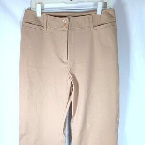 Jones New York Stretch Casual Pants Camel Mid Rise 10